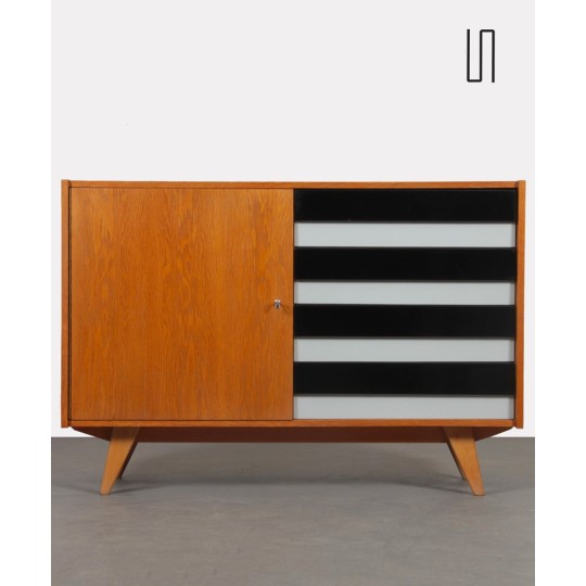 Vintage oak chest of drawers by Jiri Jiroutek, model U458, 1960s - 