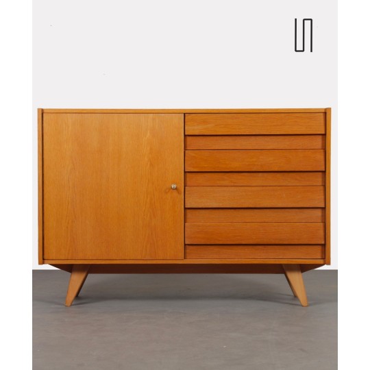 Vintage oak storage unit by Jiri Jiroutek, model U-458, 1960s - Eastern Europe design