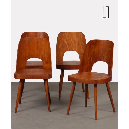 Suite of 4 vintage chairs by Oswald Haerdtl for Ton, 1960s - Eastern Europe design