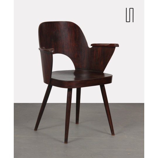 Wooden armchair by Lubomir Hofmann for Ton, 1960s - 