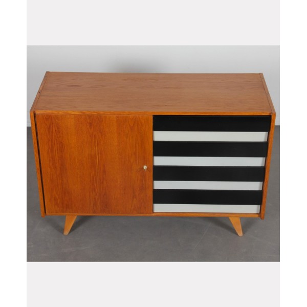 Vintage oak chest of drawers by Jiri Jiroutek, model U458, 1960s - 