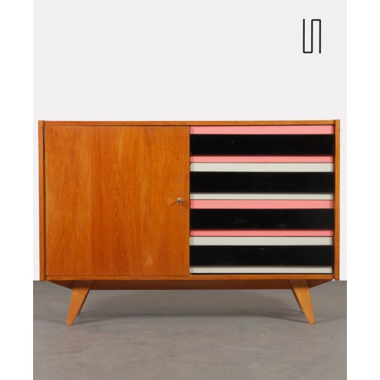 Vintage oak chest of drawers by Jiri Jiroutek, model U458, 1960s - 