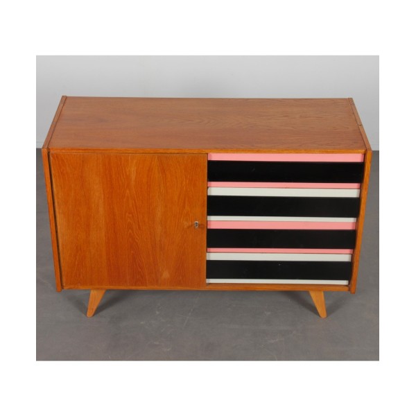 Vintage oak chest of drawers by Jiri Jiroutek, model U458, 1960s - 