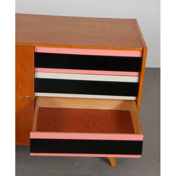 Vintage oak chest of drawers by Jiri Jiroutek, model U458, 1960s - 