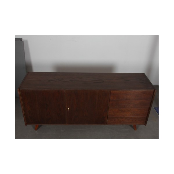 Large dark oak chest of drawers by Jiri Jiroutek, U-460, 1960s - 