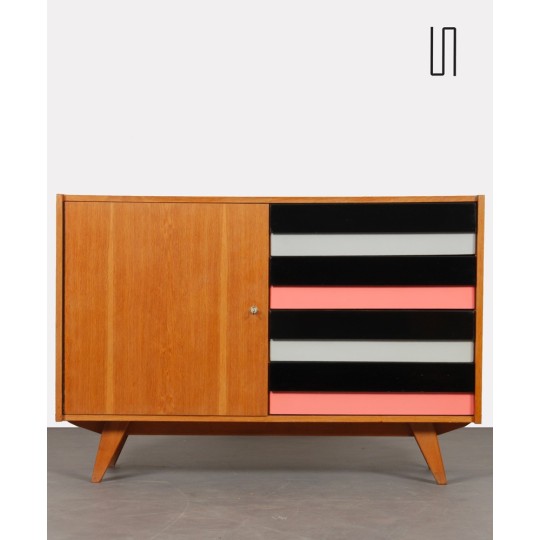 Vintage oak chest of drawers by Jiri Jiroutek, model U458, 1960s - 