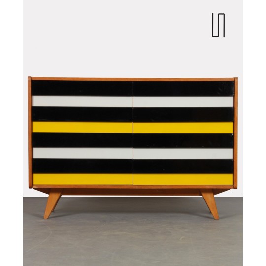 Yellow and black chest of drawers, model U-453, by Jiri Jiroutek, 1960s - Eastern Europe design