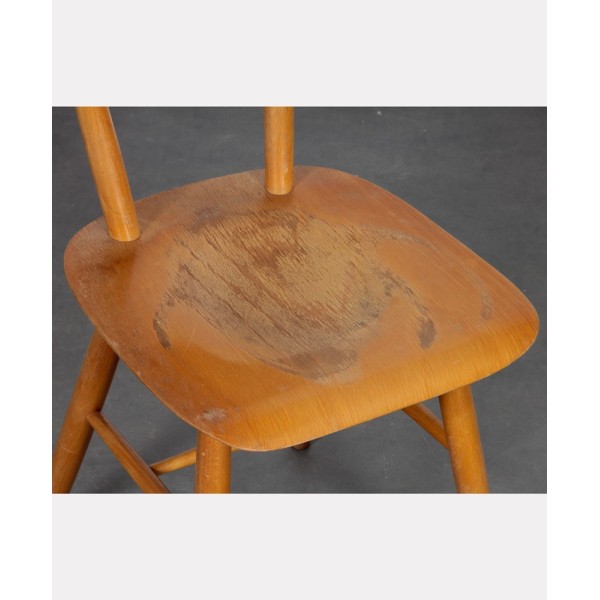 Wooden chair produced by Ton, 1960s - Eastern Europe design