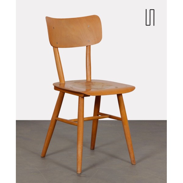 Wooden chair produced by Ton, 1960s - Eastern Europe design