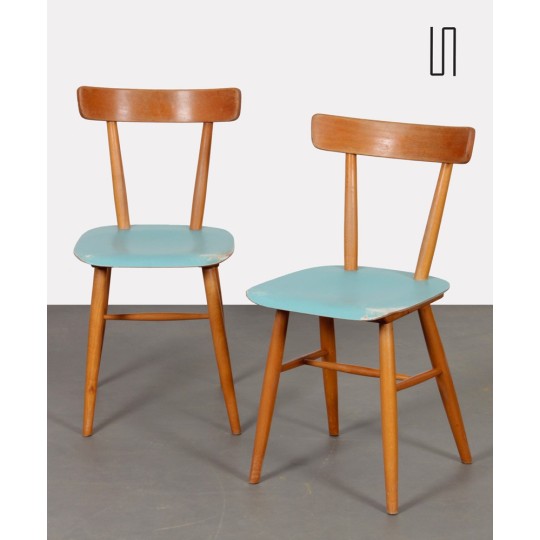 Paire de chaises éditées par Ton, 1960 - Design d'Europe de l'Est