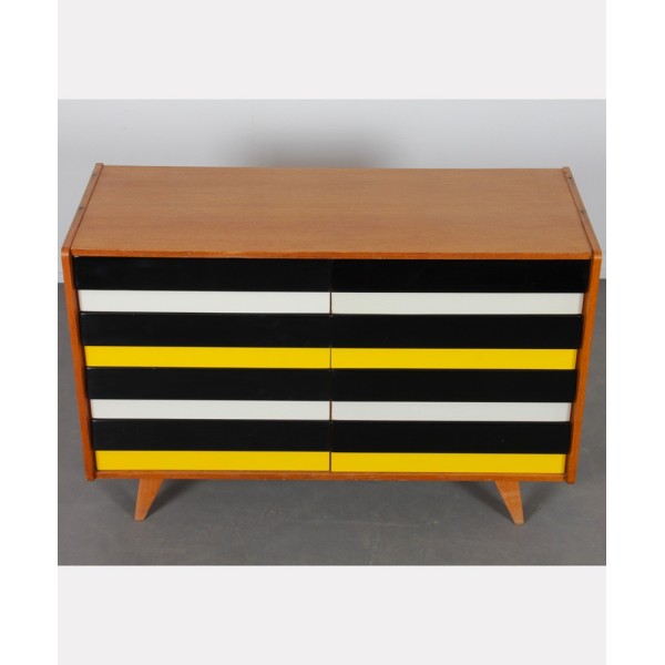 Yellow and black chest of drawers, model U-453, by Jiri Jiroutek, 1960s - Eastern Europe design