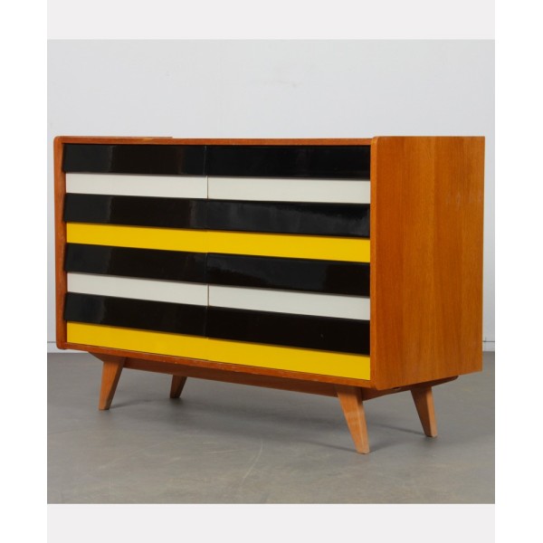 Yellow and black chest of drawers, model U-453, by Jiri Jiroutek, 1960s - Eastern Europe design