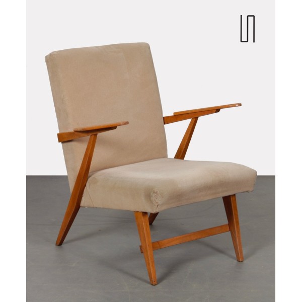 Vintage wooden armchair from the 1960s - 