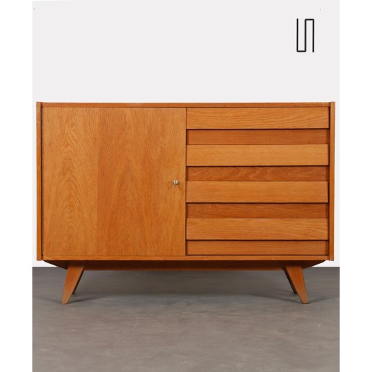 Vintage oak storage unit by Jiri Jiroutek, model U-458, 1960s