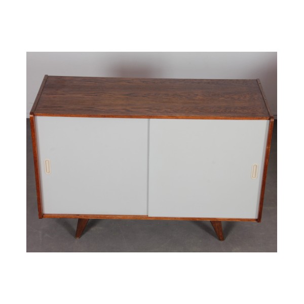 Vintage dark oak chest by Jiri Jiroutek, model U-452, 1960s - Eastern Europe design