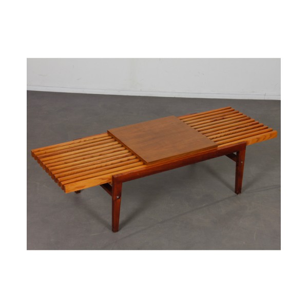 Slatted coffee table by František Mezulanik from the 1960s - Eastern Europe design