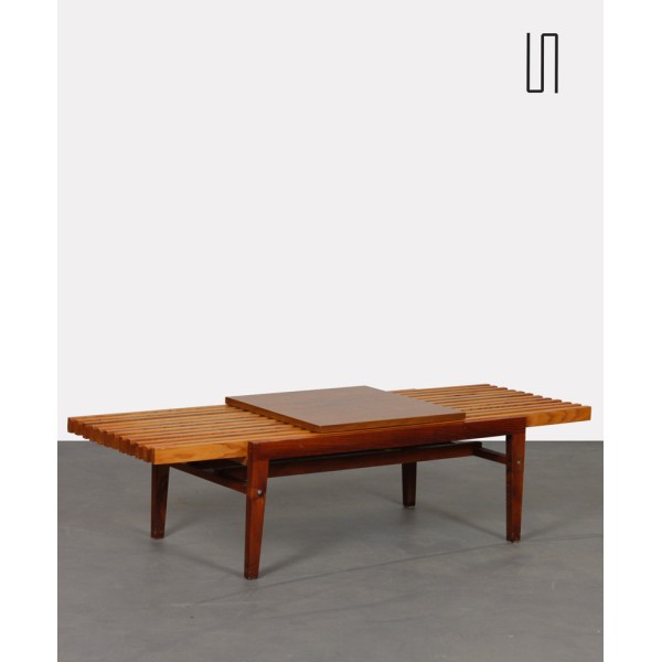 Table basse à lattes par František Mezulanik datant des années 1960 - Design d'Europe de l'Est