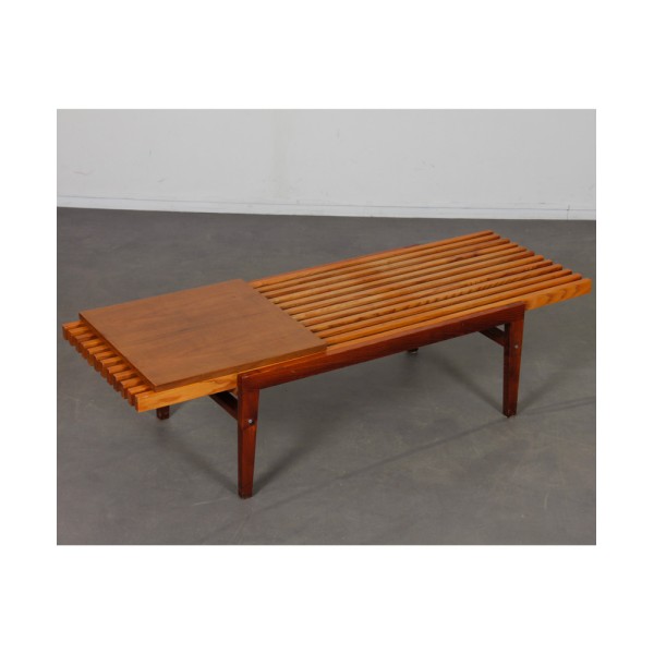 Slatted coffee table by František Mezulanik from the 1960s - Eastern Europe design