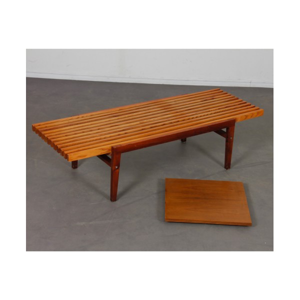 Slatted coffee table by František Mezulanik from the 1960s - Eastern Europe design