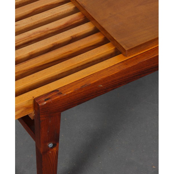 Table basse à lattes par František Mezulanik datant des années 1960 - Design d'Europe de l'Est