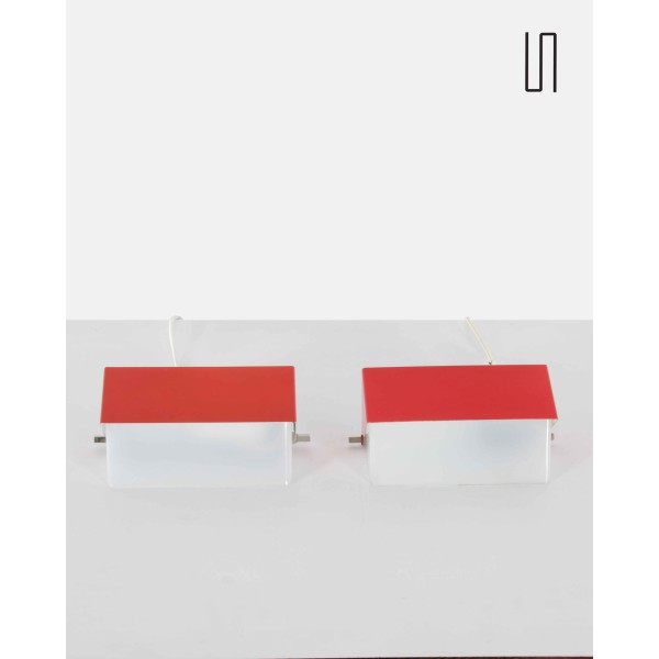 Pair of wall lamps by Josef Hurka for Napako, 1960s - 