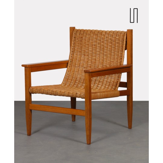 Vintage wicker chair edited by Uluv, 1960s - Eastern Europe design