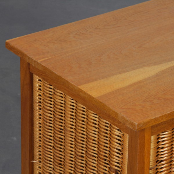 Wicker coffee table published by Uluv, 1960s - Eastern Europe design