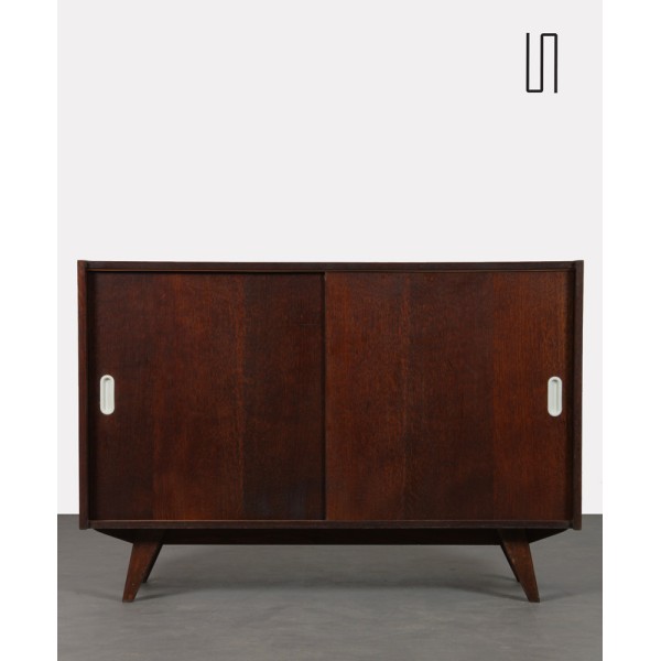 Dark oak chest designed by Jiri Jiroutek, model U-452, 1960s - Eastern Europe design