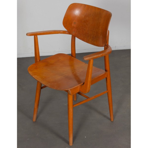 Wooden armchair produced by Ton circa 1960 - Eastern Europe design