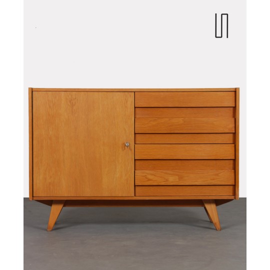 Vintage oak storage unit by Jiri Jiroutek, model U-458, 1960s - Eastern Europe design