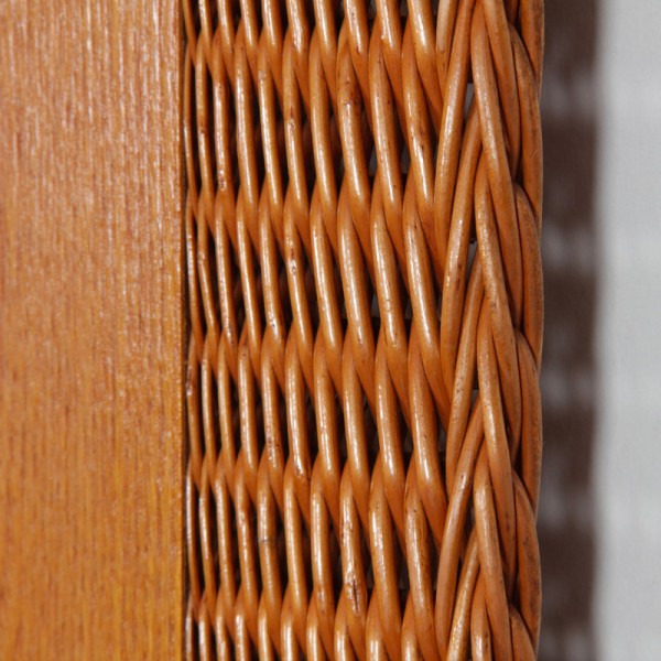 Rattan coat rack published by Uluv in the 1960s - 