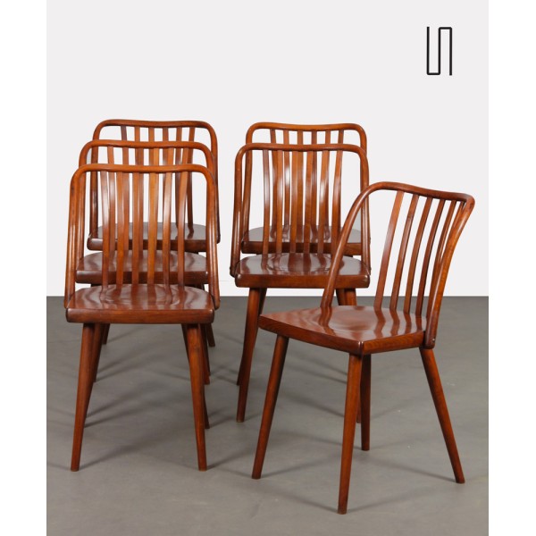 Ensemble de 6 chaises vintage par Antonin Suman pour Ton, 1960 - Design d'Europe de l'Est