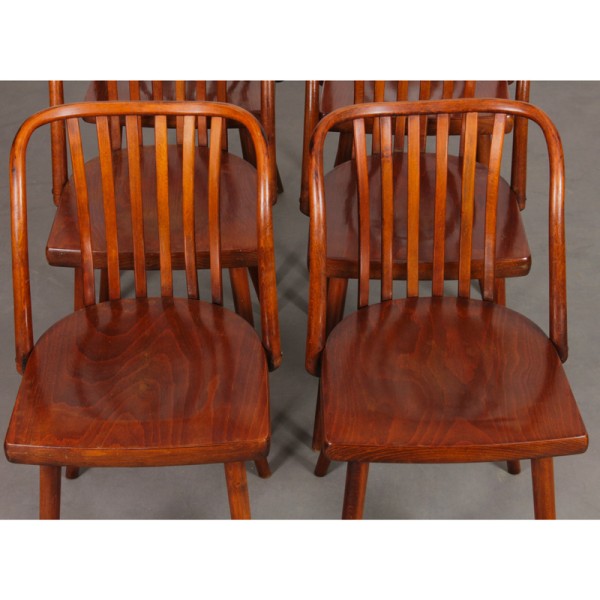 Set of 6 vintage chairs by Antonin Suman for Ton, 1960 - Eastern Europe design