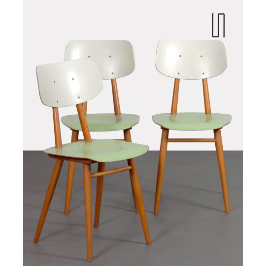 copy of Suite of 3 chairs produced by Ton in the 1960s - Eastern Europe design