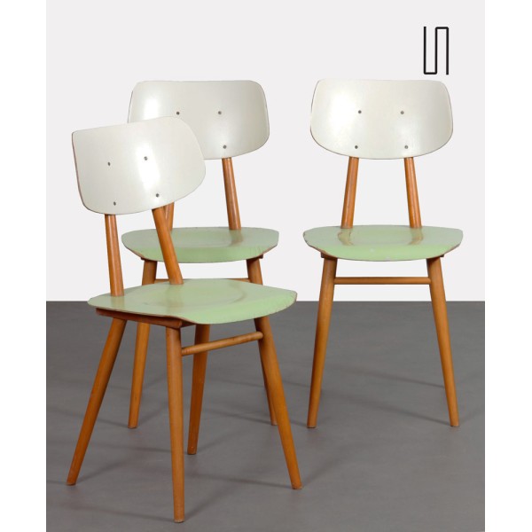 copy of Suite of 3 chairs produced by Ton in the 1960s - Eastern Europe design