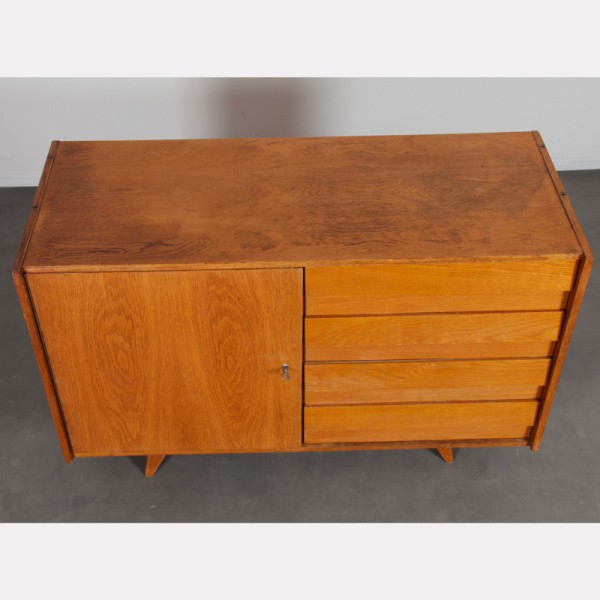 Vintage oak storage unit by Jiri Jiroutek, model U-458, 1960s - Eastern Europe design