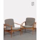 Pair of wooden armchairs from the 1960's - 
