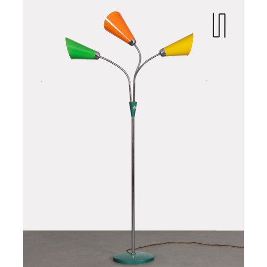 Vintage metal floor lamp by Lidokov, circa 1960 - Eastern Europe design