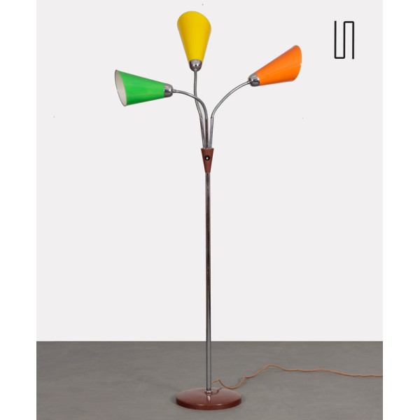 Vintage metal floor lamp by Lidokov, circa 1960 - Eastern Europe design