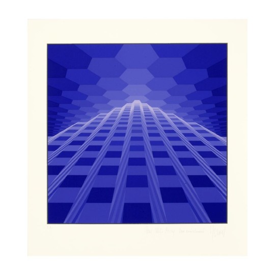 Screenprint - Yvaral - Horizon Pyramidal - Kinetic art