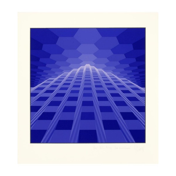 Screenprint - Yvaral - Horizon Pyramidal - Kinetic art