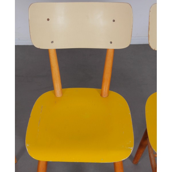 Suite of 3 chairs produced by Ton in the 1960s - Eastern Europe design