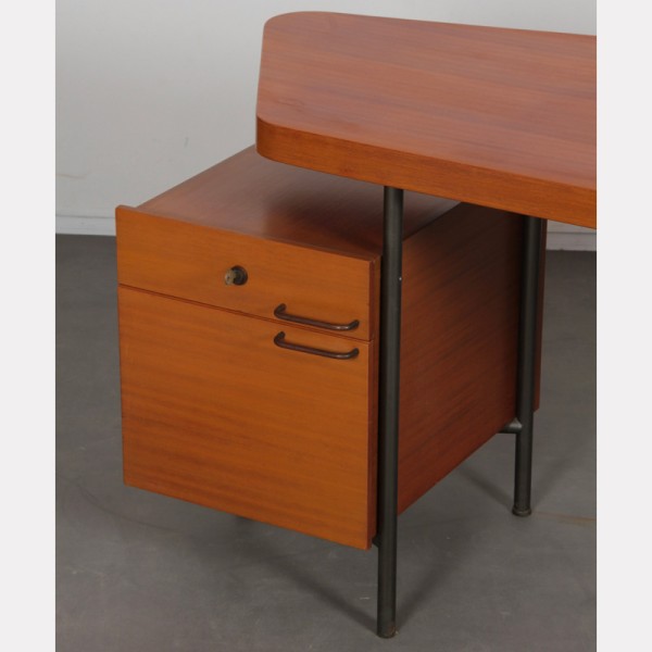 Mahogany and metal desk by Georges Frydman, 1950s - 