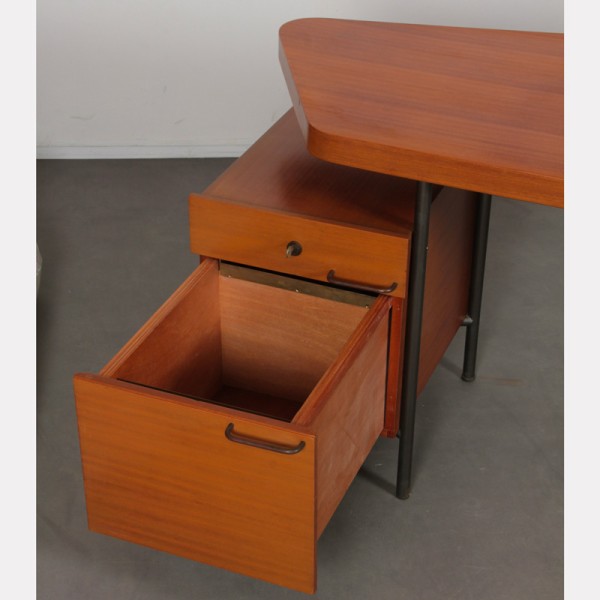 Mahogany and metal desk by Georges Frydman, 1950s - 