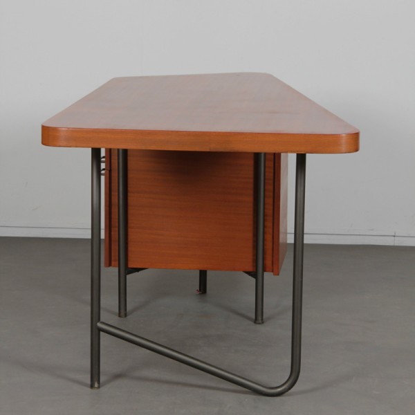 Bureau par Georges Frydman en acajou et métal, 1950 - 