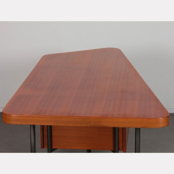 Mahogany and metal desk by Georges Frydman, 1950s - 