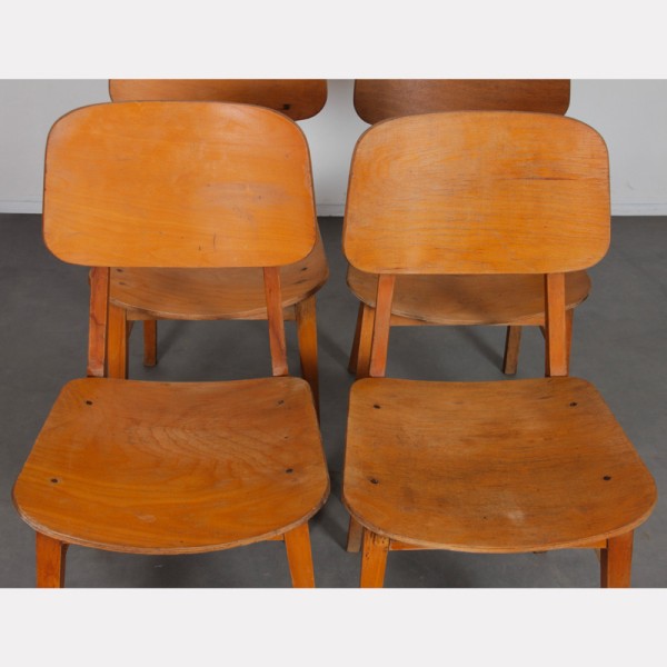 Suite of 4 chairs produced by Ton, 1960 - Eastern Europe design