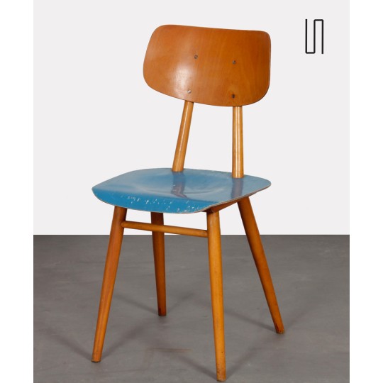 Vintage wooden chair by Ton, 1960 - Eastern Europe design