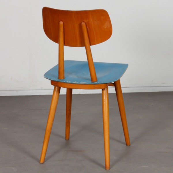 Vintage wooden chair by Ton, 1960 - Eastern Europe design