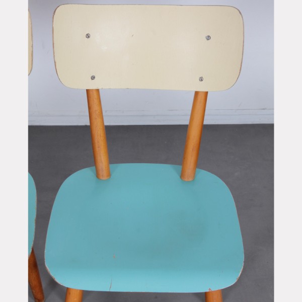 Paire de chaises vintage en bois produites par Ton, 1960 - Design d'Europe de l'Est